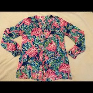 Lilly Pulitzer Button Front Elsa - Flamenco Beach